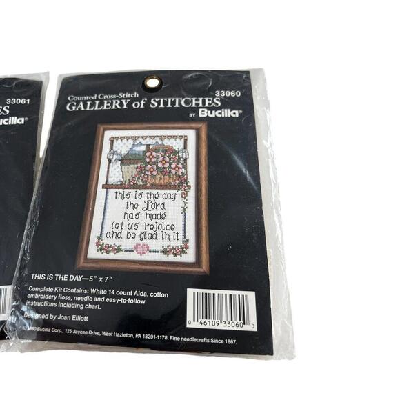 Bucilla Gallery of Stitches Counted Cross-Stitch Kits (Set of 2) - Picture 2 of 4